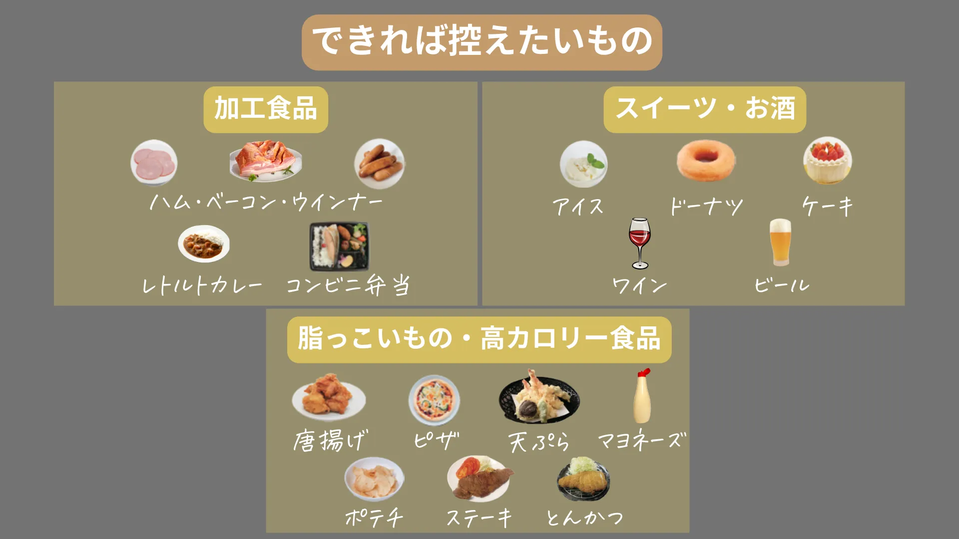 控えたいもの