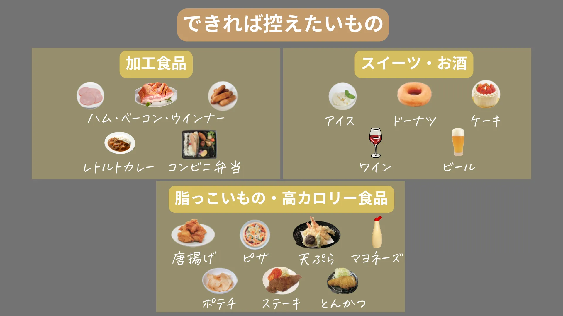 ファスティング期間中にできれば控えたいもの